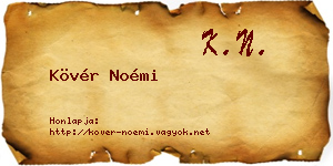 Kövér Noémi névjegykártya
